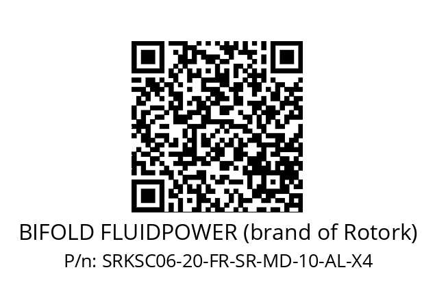   BIFOLD FLUIDPOWER (brand of Rotork) SRKSC06-20-FR-SR-MD-10-AL-X4