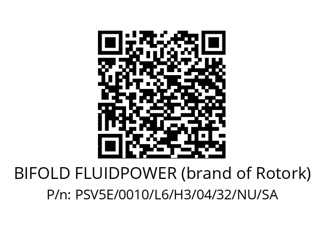   BIFOLD FLUIDPOWER (brand of Rotork) PSV5E/0010/L6/H3/04/32/NU/SA