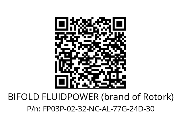   BIFOLD FLUIDPOWER (brand of Rotork) FP03P-02-32-NC-AL-77G-24D-30