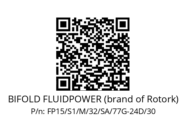   BIFOLD FLUIDPOWER (brand of Rotork) FP15/S1/M/32/SA/77G-24D/30