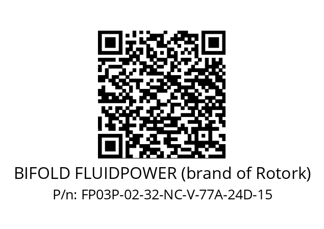   BIFOLD FLUIDPOWER (brand of Rotork) FP03P-02-32-NC-V-77A-24D-15