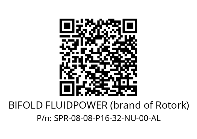   BIFOLD FLUIDPOWER (brand of Rotork) SPR-08-08-P16-32-NU-00-AL