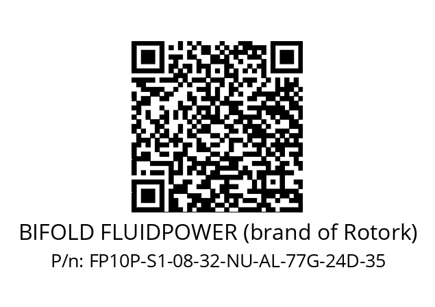   BIFOLD FLUIDPOWER (brand of Rotork) FP10P-S1-08-32-NU-AL-77G-24D-35