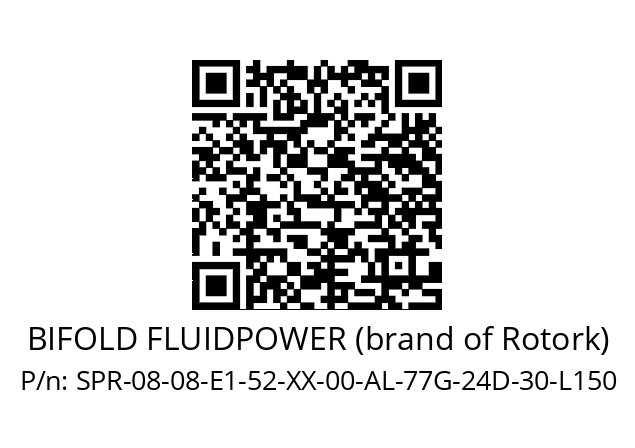   BIFOLD FLUIDPOWER (brand of Rotork) SPR-08-08-E1-52-XX-00-AL-77G-24D-30-L150