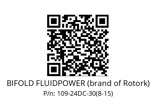   BIFOLD FLUIDPOWER (brand of Rotork) 109-24DC-30(8-15)