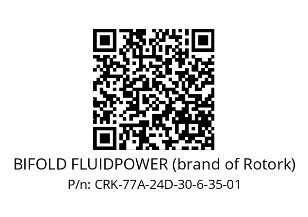   BIFOLD FLUIDPOWER (brand of Rotork) CRK-77A-24D-30-6-35-01