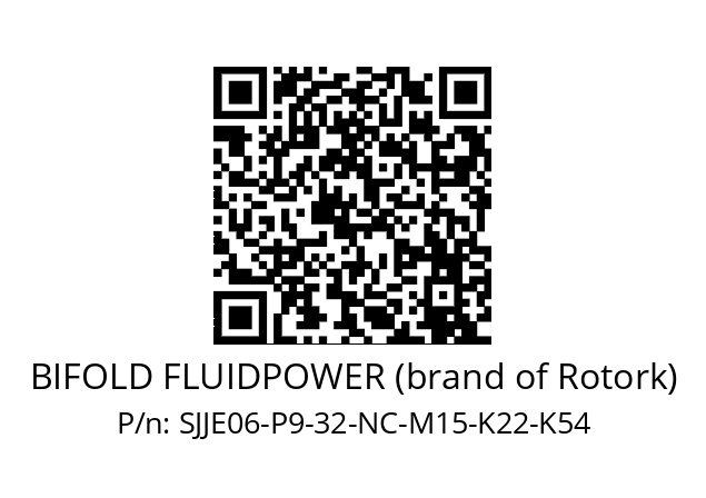   BIFOLD FLUIDPOWER (brand of Rotork) SJJE06-P9-32-NC-M15-K22-K54