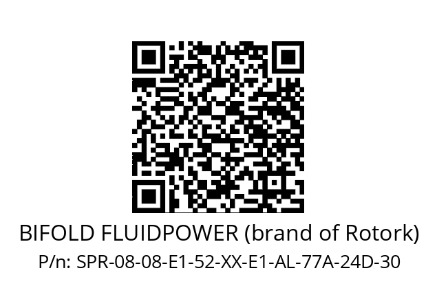   BIFOLD FLUIDPOWER (brand of Rotork) SPR-08-08-E1-52-XX-E1-AL-77A-24D-30