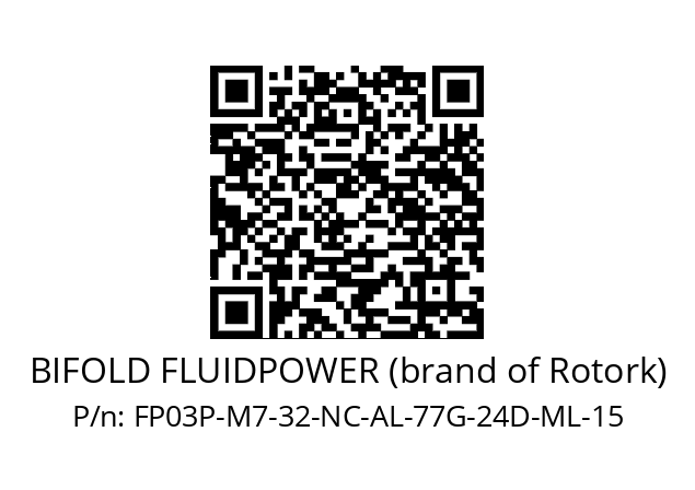   BIFOLD FLUIDPOWER (brand of Rotork) FP03P-M7-32-NC-AL-77G-24D-ML-15