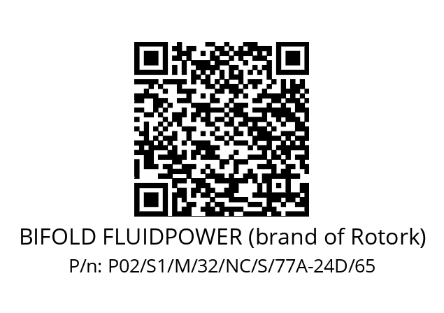   BIFOLD FLUIDPOWER (brand of Rotork) P02/S1/M/32/NC/S/77A-24D/65