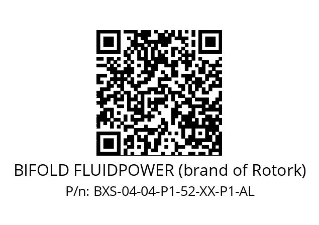   BIFOLD FLUIDPOWER (brand of Rotork) BXS-04-04-P1-52-XX-P1-AL