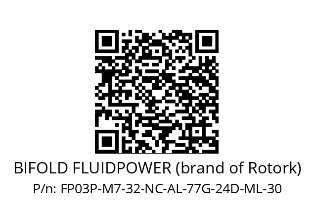   BIFOLD FLUIDPOWER (brand of Rotork) FP03P-M7-32-NC-AL-77G-24D-ML-30