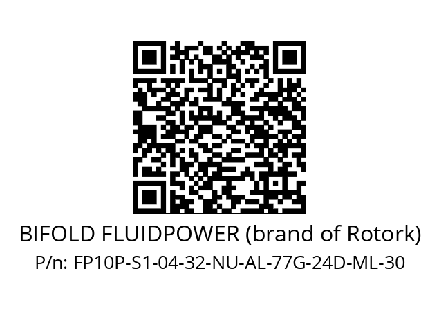   BIFOLD FLUIDPOWER (brand of Rotork) FP10P-S1-04-32-NU-AL-77G-24D-ML-30