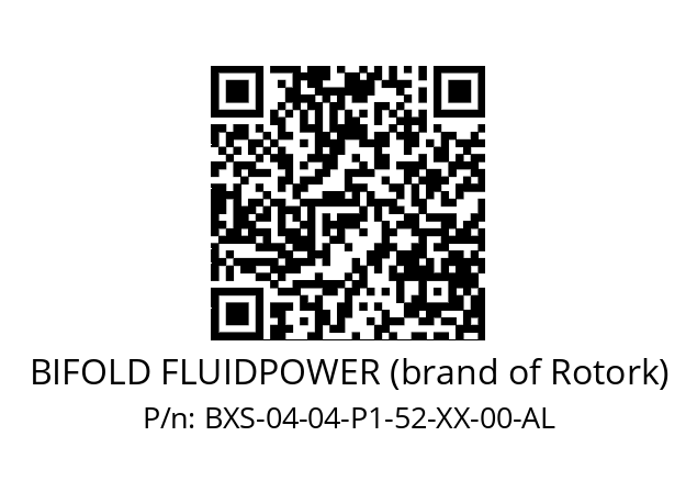   BIFOLD FLUIDPOWER (brand of Rotork) BXS-04-04-P1-52-XX-00-AL