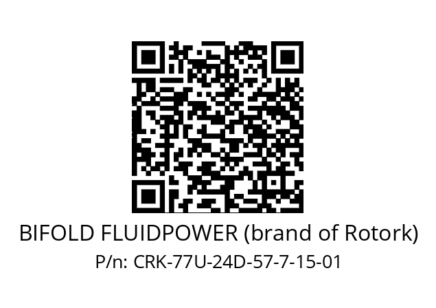   BIFOLD FLUIDPOWER (brand of Rotork) CRK-77U-24D-57-7-15-01