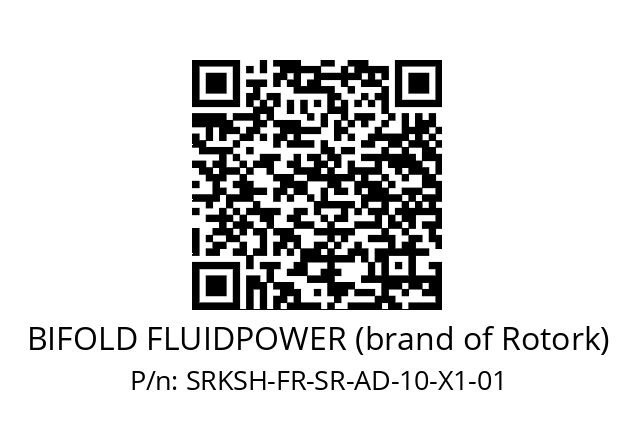   BIFOLD FLUIDPOWER (brand of Rotork) SRKSH-FR-SR-AD-10-X1-01