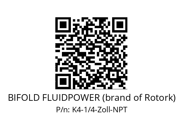   BIFOLD FLUIDPOWER (brand of Rotork) K4-1/4-Zoll-NPT