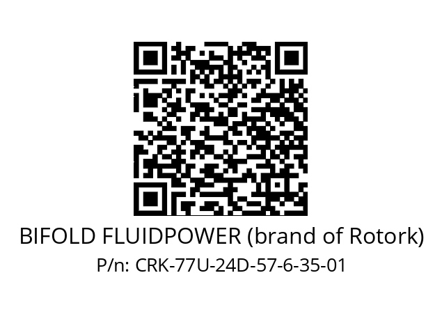   BIFOLD FLUIDPOWER (brand of Rotork) CRK-77U-24D-57-6-35-01