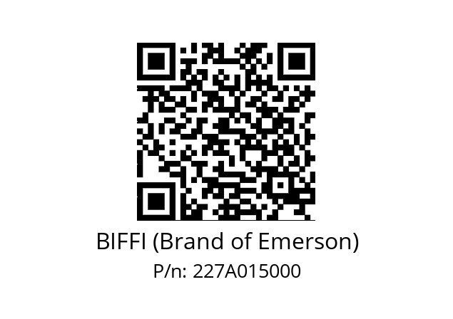   BIFFI (Brand of Emerson) 227A015000