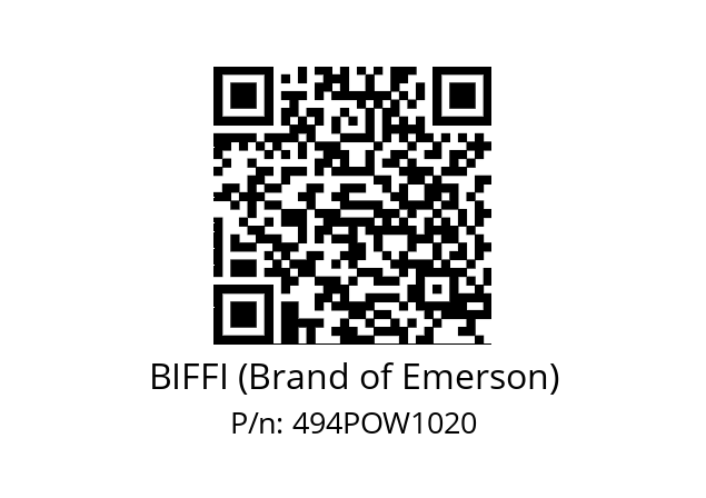   BIFFI (Brand of Emerson) 494POW1020