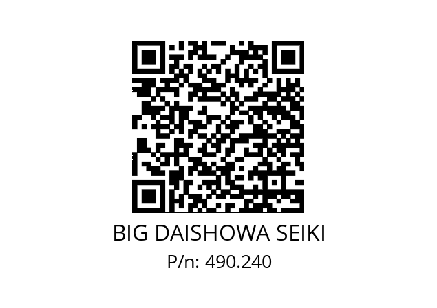  SK50B/VBDXO40BX100 BIG DAISHOWA SEIKI 490.240