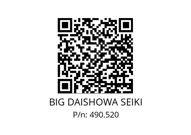  SK40B/VBDXS20X80 BIG DAISHOWA SEIKI 490.520