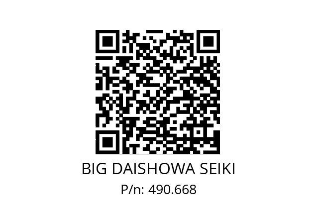  SK50B/VBDXS18X160 BIG DAISHOWA SEIKI 490.668