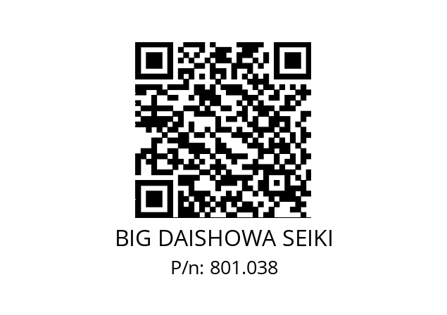  FK58-62L BIG DAISHOWA SEIKI 801.038