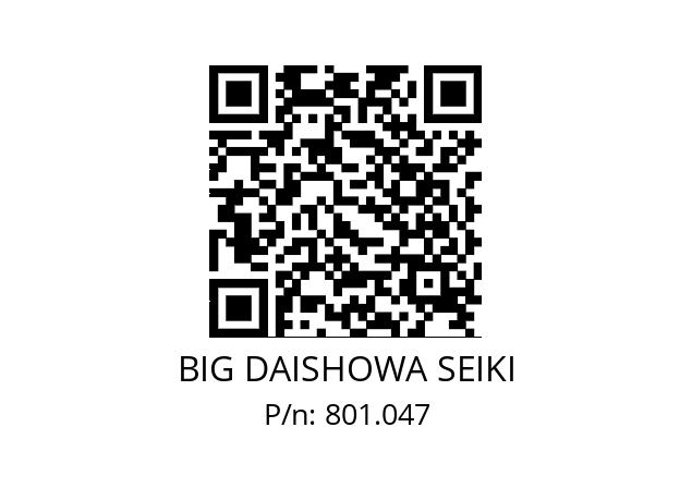  H0505-5P BIG DAISHOWA SEIKI 801.047