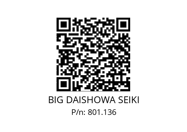  HSK-A100-HDC20-135 BIG DAISHOWA SEIKI 801.136