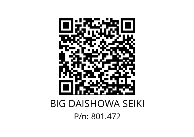  MGT36-P1-65 BIG DAISHOWA SEIKI 801.472