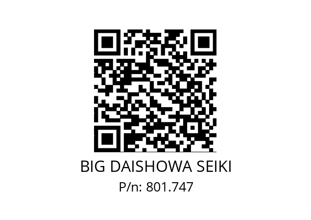  OCA25-6 BIG DAISHOWA SEIKI 801.747