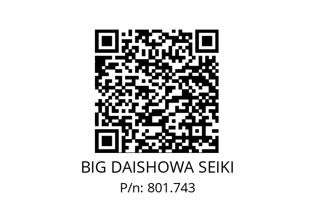  NBC6S-4.7625AA BIG DAISHOWA SEIKI 801.743