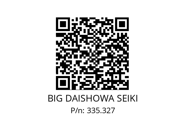  O31XCK3X330HM BIG DAISHOWA SEIKI 335.327