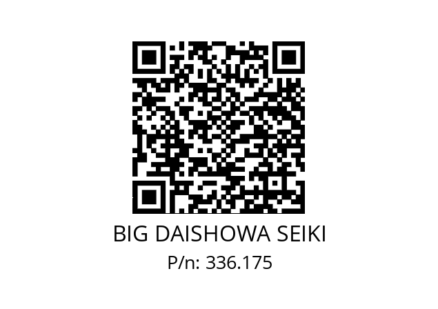  WB39.5/87XCK6 BIG DAISHOWA SEIKI 336.175