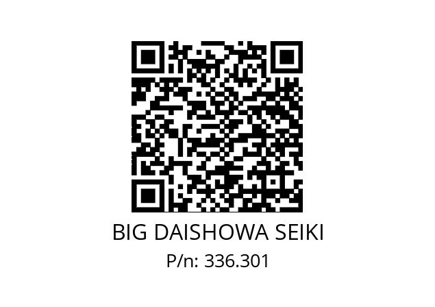  BVHSK40/VBVXCK6 BIG DAISHOWA SEIKI 336.301