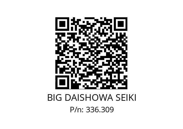  BVHHSK-A63XCK6 BIG DAISHOWA SEIKI 336.309