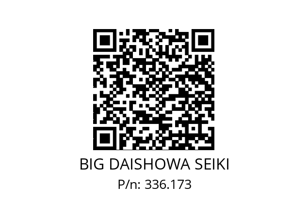  WB29.5/65XCK5 BIG DAISHOWA SEIKI 336.173