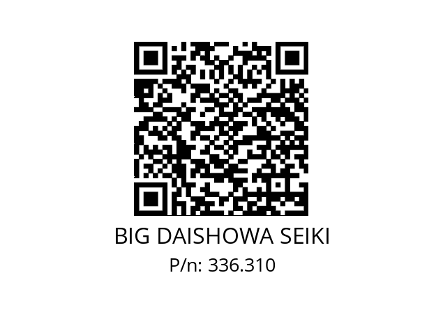  BVHHSK-A100XCK6 BIG DAISHOWA SEIKI 336.310