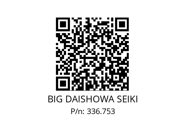  WB53/159XCK6 BIG DAISHOWA SEIKI 336.753