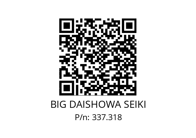  WB18/54XCKS6 BIG DAISHOWA SEIKI 337.318