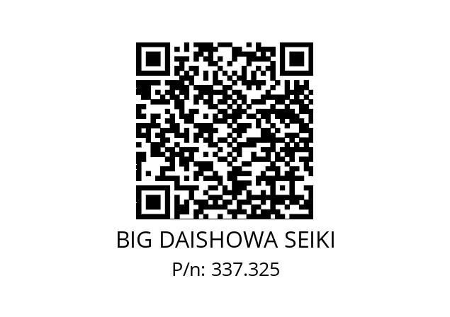  WB25/75XCKS6 BIG DAISHOWA SEIKI 337.325