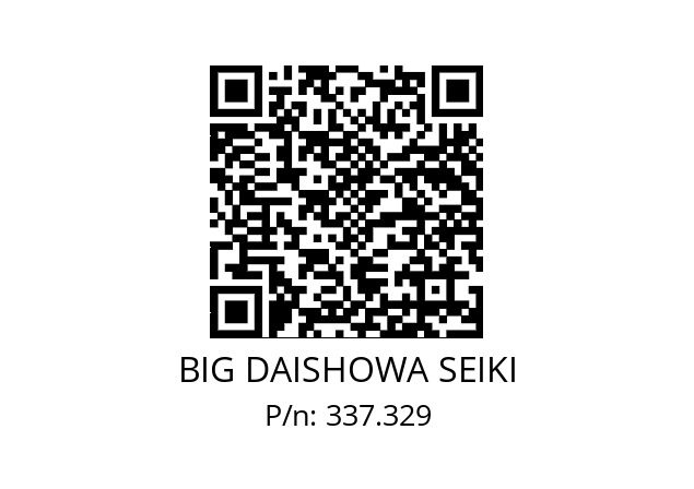  WB29/87XCKS6 BIG DAISHOWA SEIKI 337.329