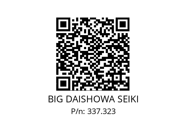  WB23/69XCKS6 BIG DAISHOWA SEIKI 337.323