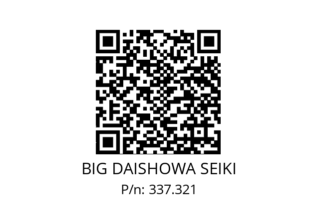  WB21/63XCKS6 BIG DAISHOWA SEIKI 337.321