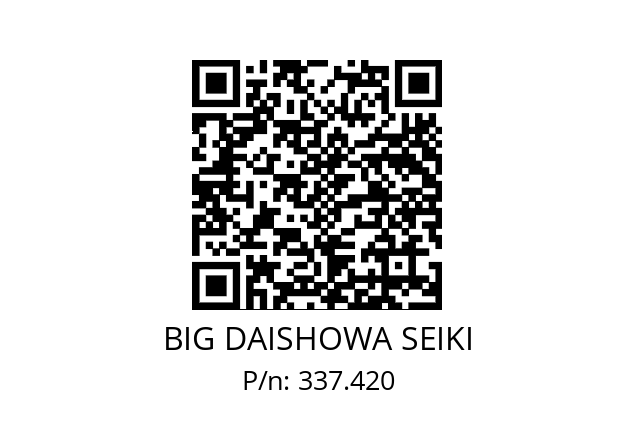  WB20/80XCKS6 BIG DAISHOWA SEIKI 337.420