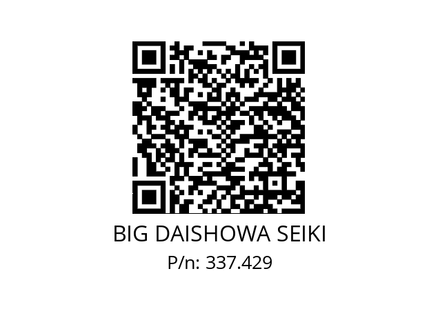  WB29/116XCKS6 BIG DAISHOWA SEIKI 337.429