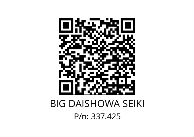  WB25/100XCKS6 BIG DAISHOWA SEIKI 337.425