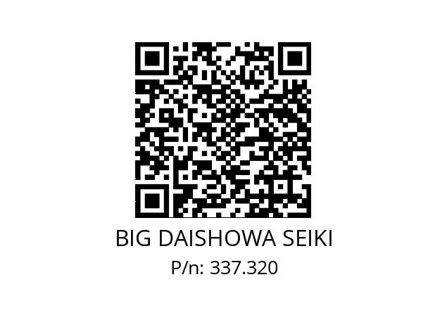  WB20/60XCKS6 BIG DAISHOWA SEIKI 337.320