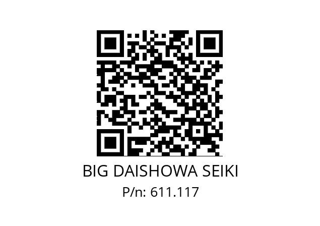  A5/4K10 BIG DAISHOWA SEIKI 611.117